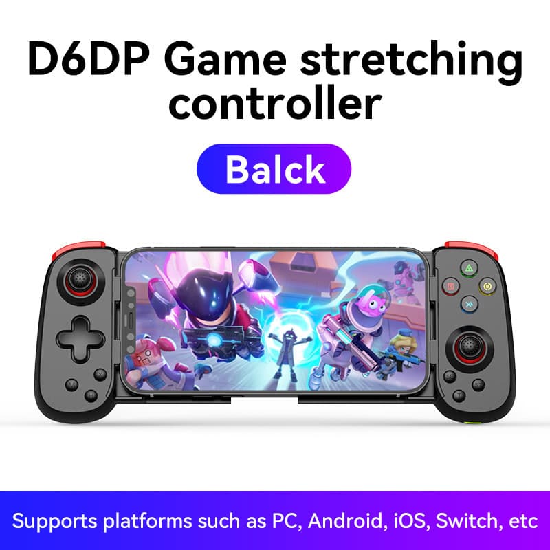 D6DP Stretch Handle PS4/PS5/XB/PC Streaming Wireless Game Controller for Android iOS Emulator