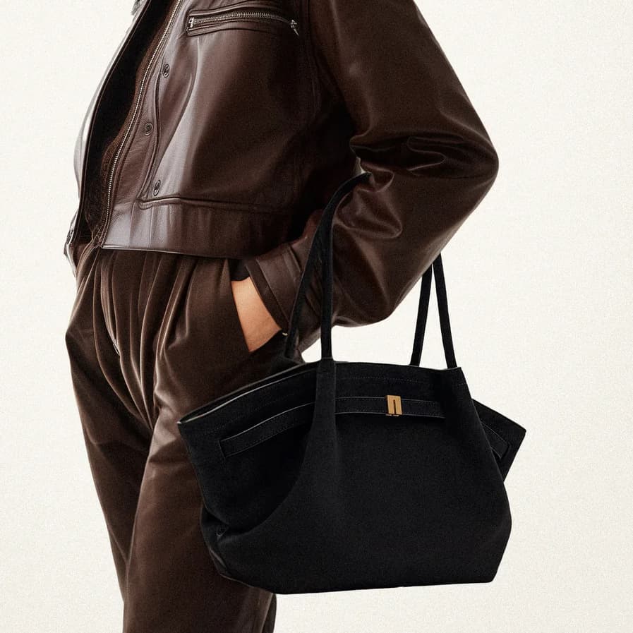 JW Style Dumpling Bag Suede Shoulder Underarm Bag Niche Design Handbag Tote Bag Commuter Outfit Crossbody Bag