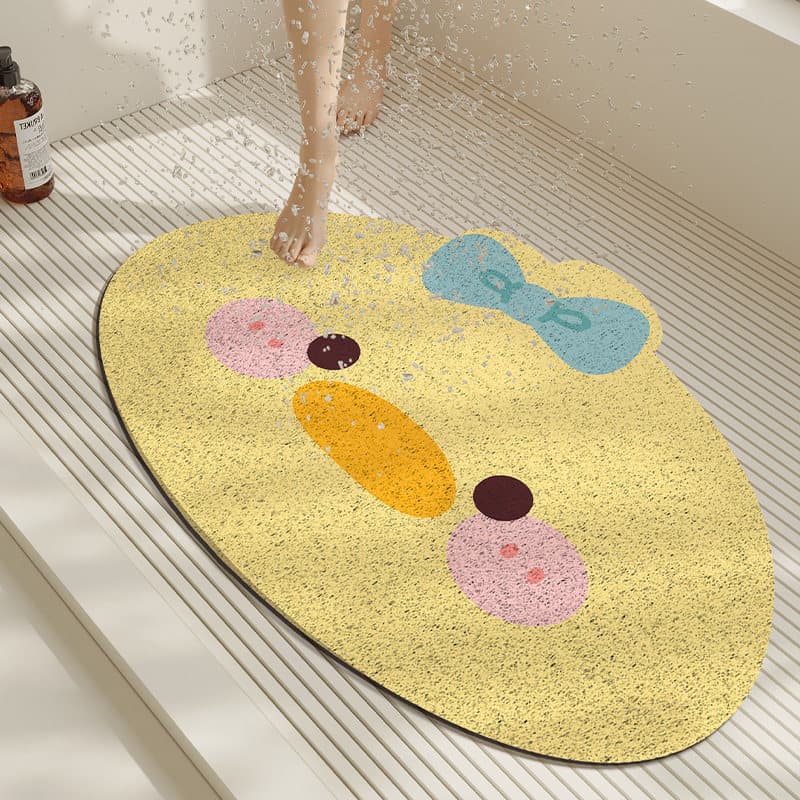 Cartoon Hollow Shower Mat Cute PVC Dust Door Mat Frog Floor Mat Customized Children's Roller Skating Training Carpet