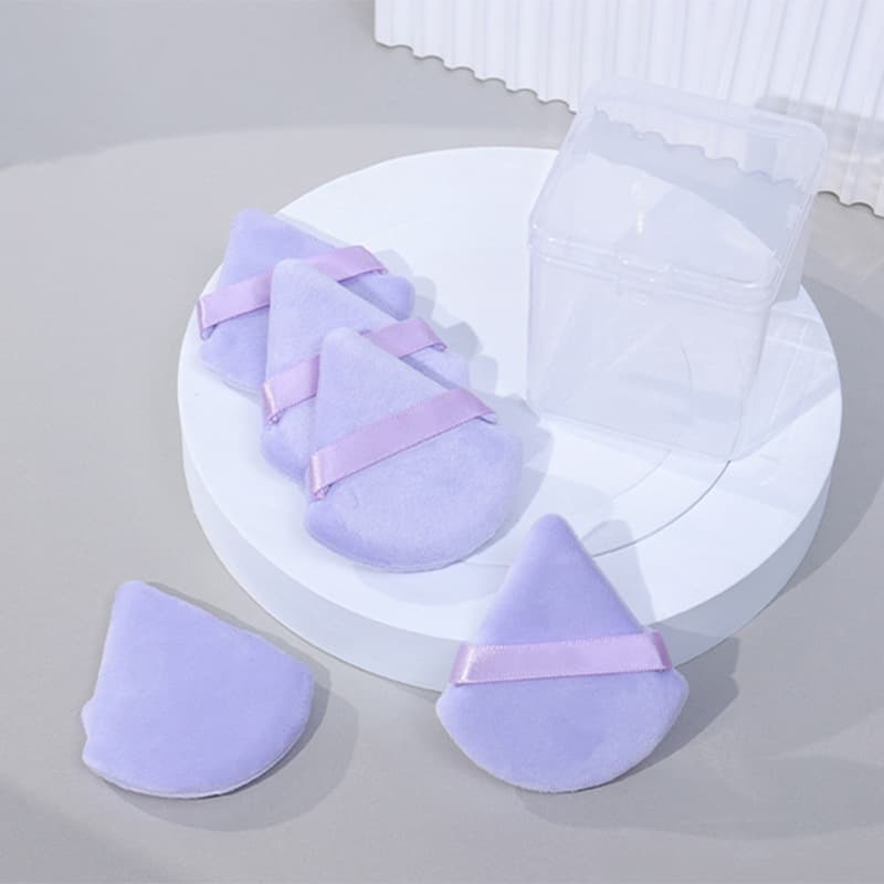 Cross-border Triangular Powder Puff, Loose Powder Puff, Fan-shaped Wet and Dry Dual-use Setting Powder Puff, Soft Makeup Powder Puff, Beauty Tool