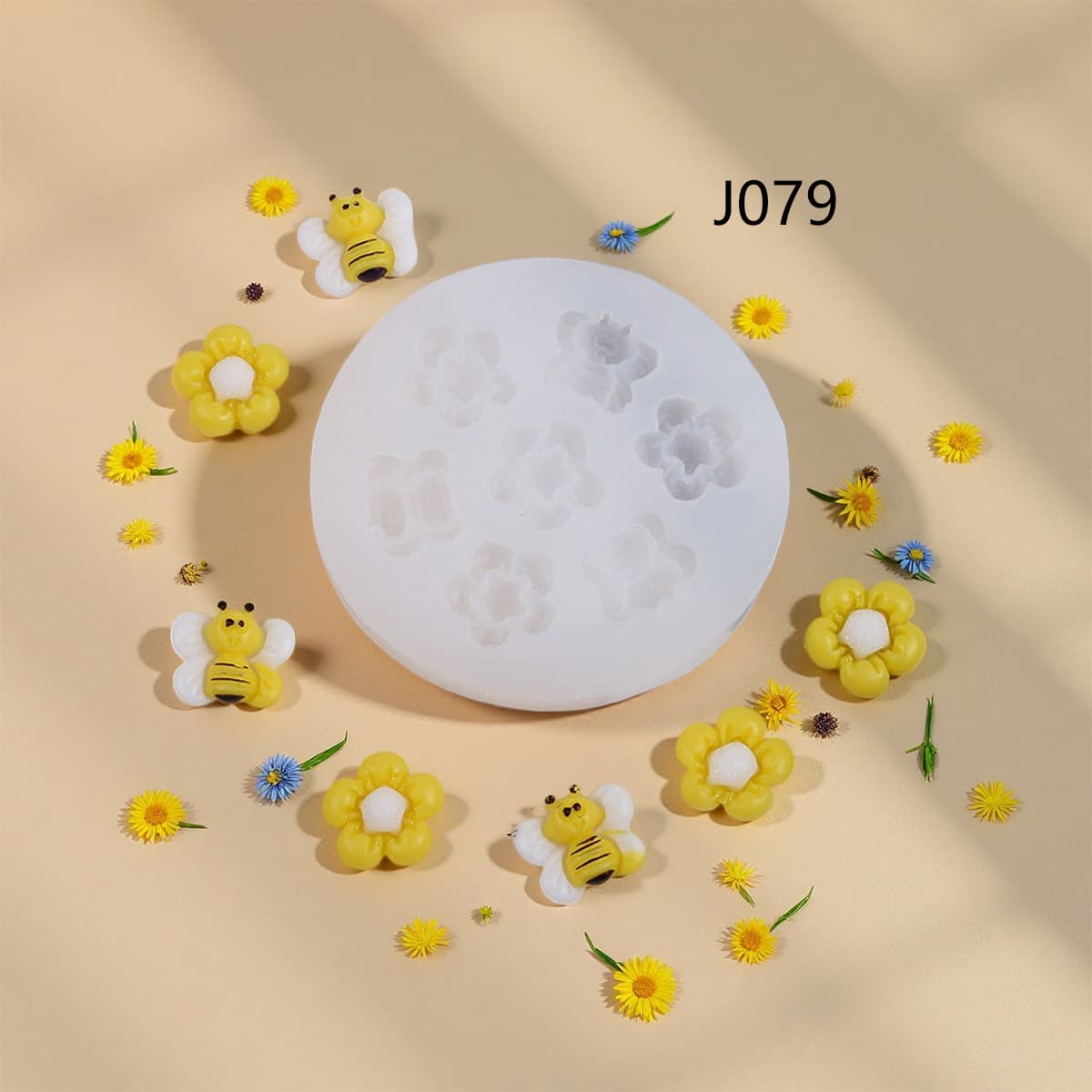 Flower Bee Gumpaste Silicone Mold Bear Paw Print Epoxy Baking Mold Honey Pot Fondant Cake Mold