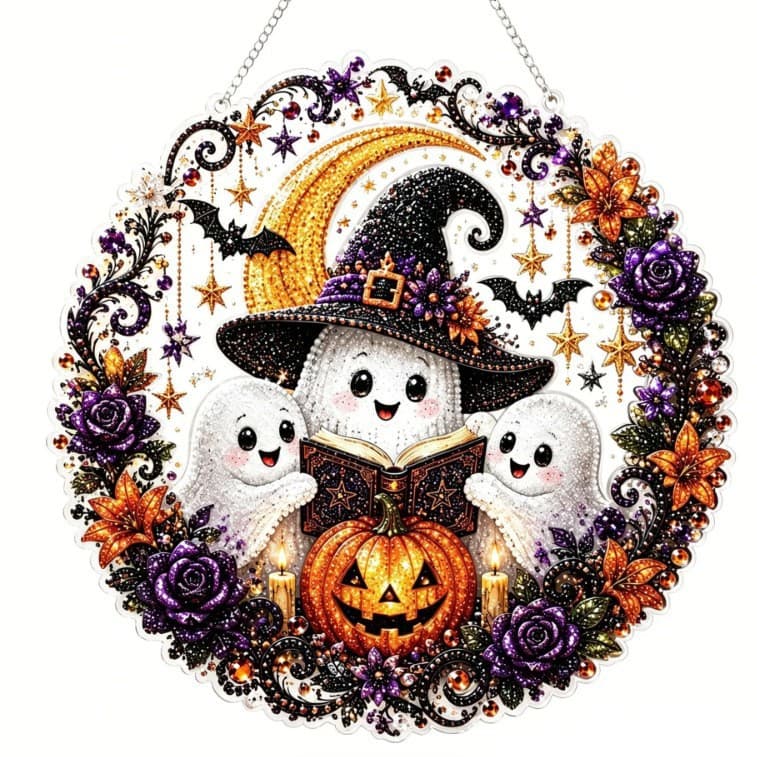 Hot Selling Cross-border Diamond Painting Halloween Pumpkin Diamond Painting Christmas Ornament Diamond Painting DIY Diamond Painting Set