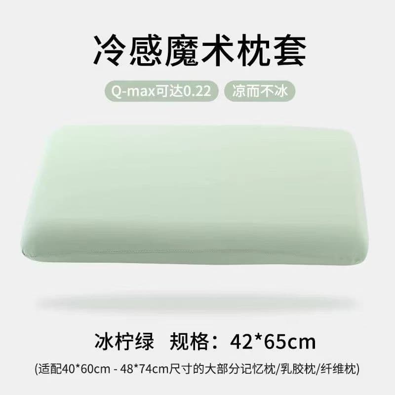 Summer Ice Silk Cooling Pillowcase Memory Cooling Student New Style Cold Feeling Ice Silk Travel Pillow Mat Pillow Core Cover Inner Liner