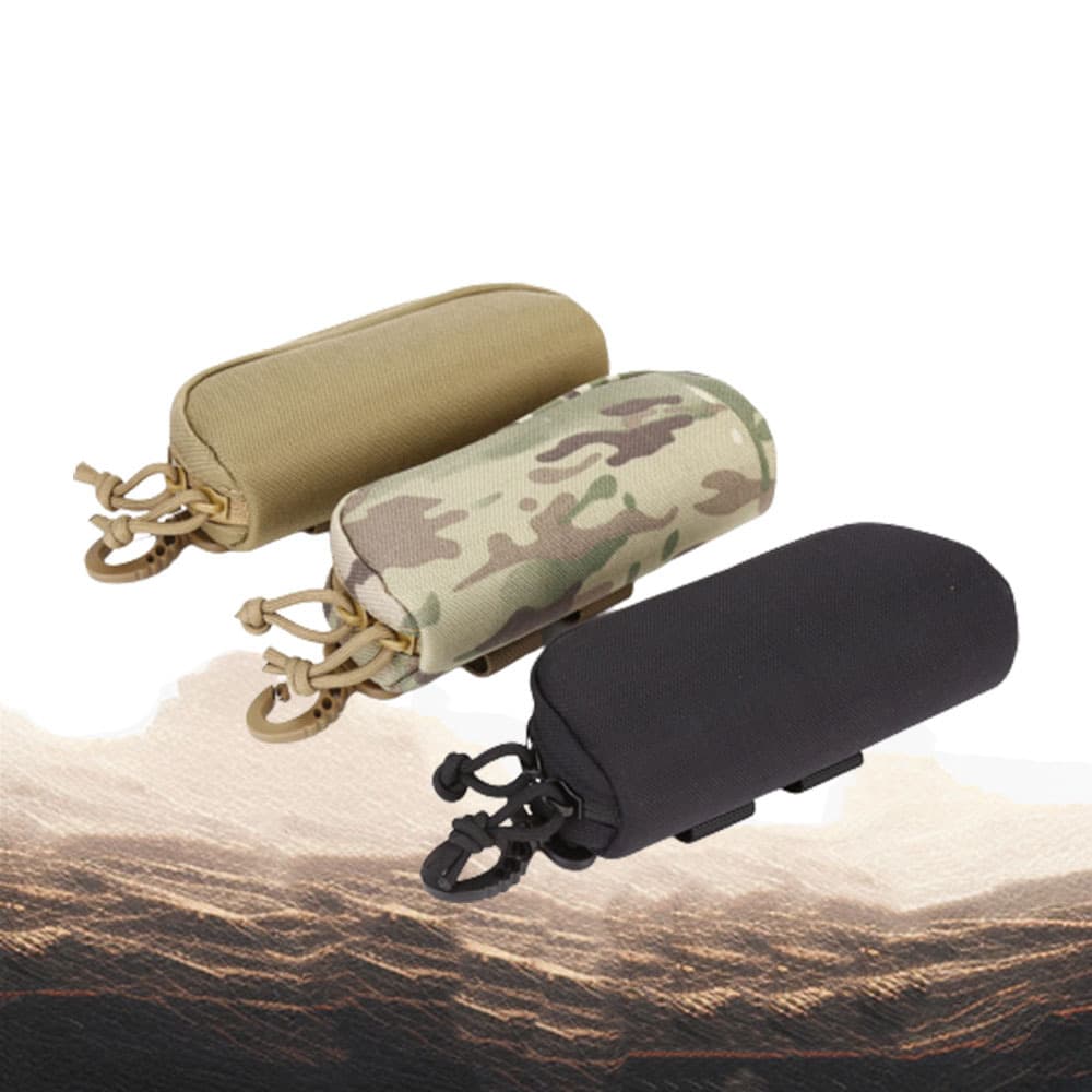Tactical Nylon Hard Shell Eyeglass Case Molle System Protective Pouch Accessory Pack Factory Direct Bulk Stock
