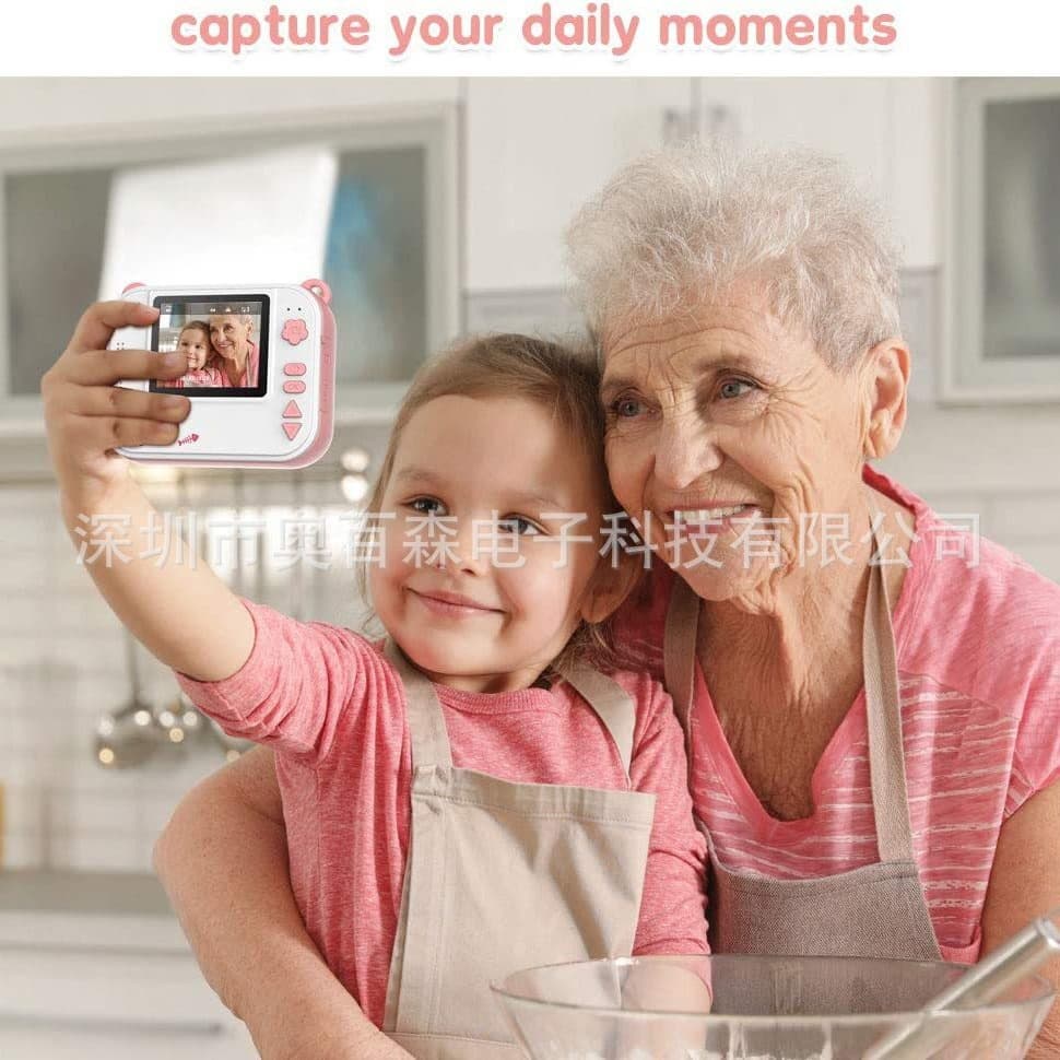 1080P HD Kids Print Camera 2.0 Inch Cross-Border 14-Language Thermal Printer Instant Camera