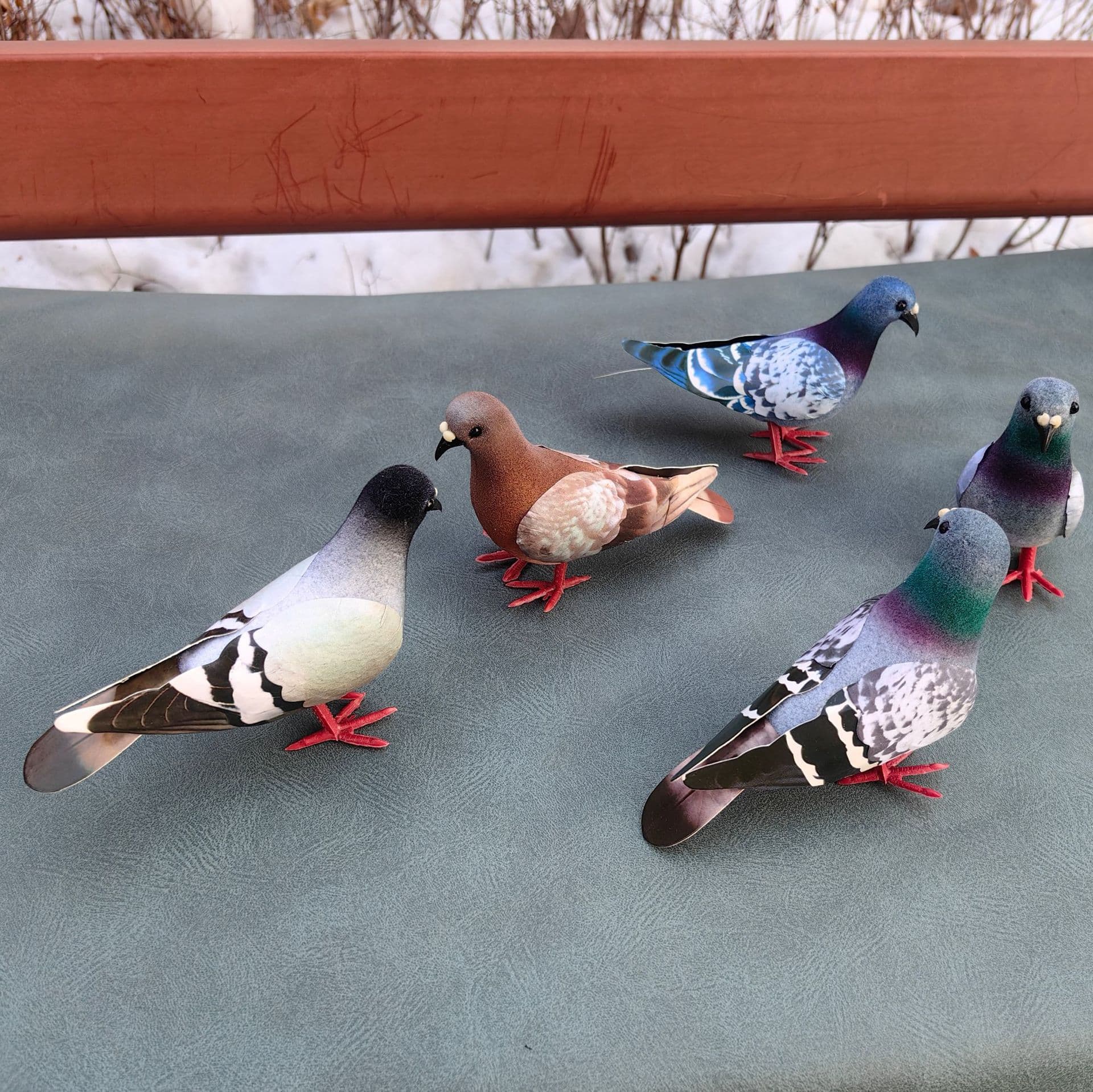 Artificial Wild Pigeon | Turtledove | Flocked Pigeon