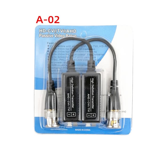 Coaxial Analog Network Transmitter AHD CVI TVI HD Twisted Pair Transmitter BNC Network Connector