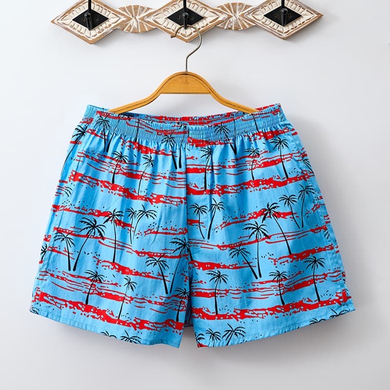 Pure Cotton 40s Cartoon Arrow Pants Cotton Boxer Briefs Home Shorts Loose Sleep Pants Large Size Printed