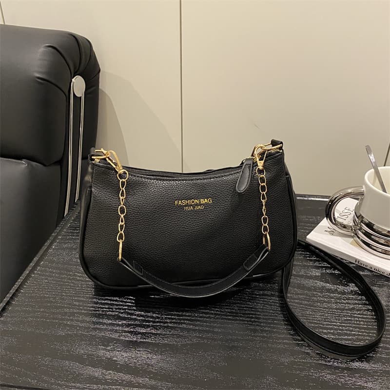 Cross-border Trendy Fashion Handbag Small Square Bag Women's Bag 2025 Autumn New Simple Chain Shoulder Bag Commuter Crossbody Bag
