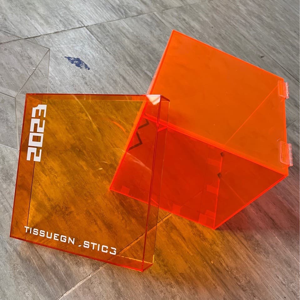 High-transparency colored acrylic display box materials, plastic storage boxes, advertising PS boards