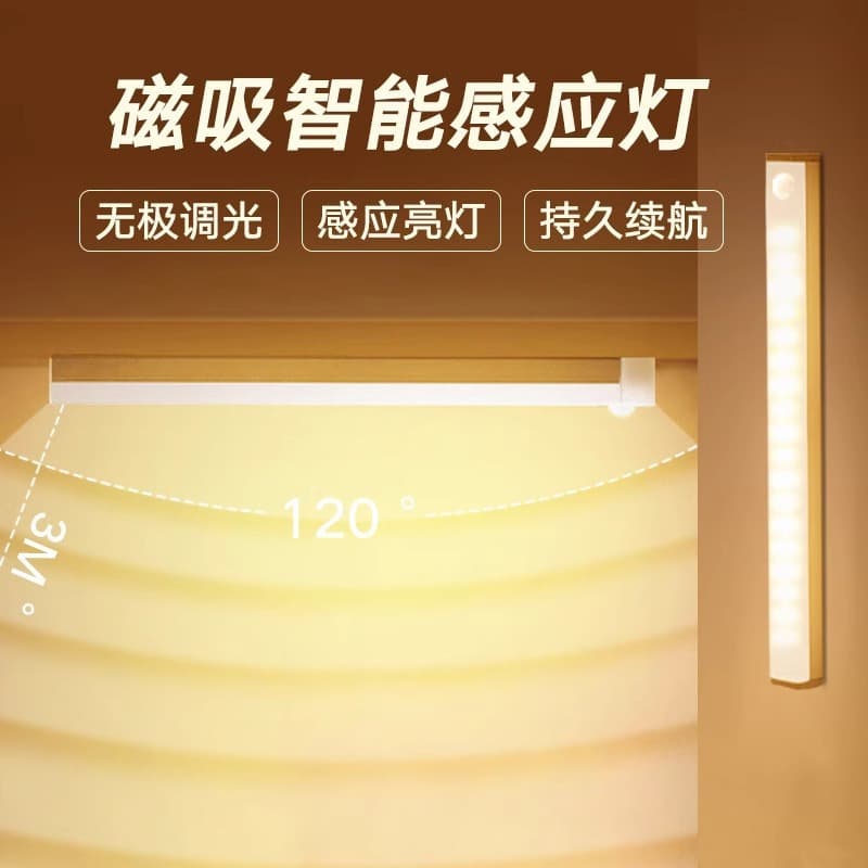 LED Strip Light Wireless Human Body Smart Sensor for Wardrobe Shoe Cabinet Wine Cabinet LED Light Board Magnetic Full-House Multi-Purpose
