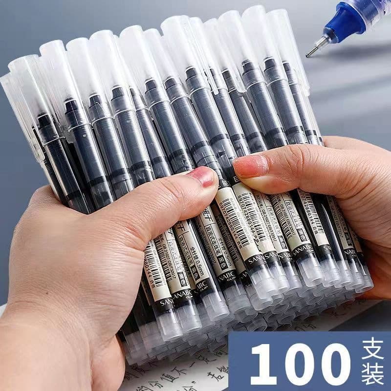 Direct Liquid Roller Pen 0.5mm Gel Ink Pen for Students Quick-Dry Carbon Ink Water-Based Pen Signing Pen