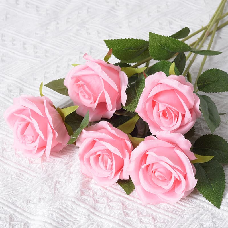 Wholesale Ice Blue Rose Artificial Flowers for Living Room Decoration Valentine's Day Fake Flowers Wedding Venue Setup
