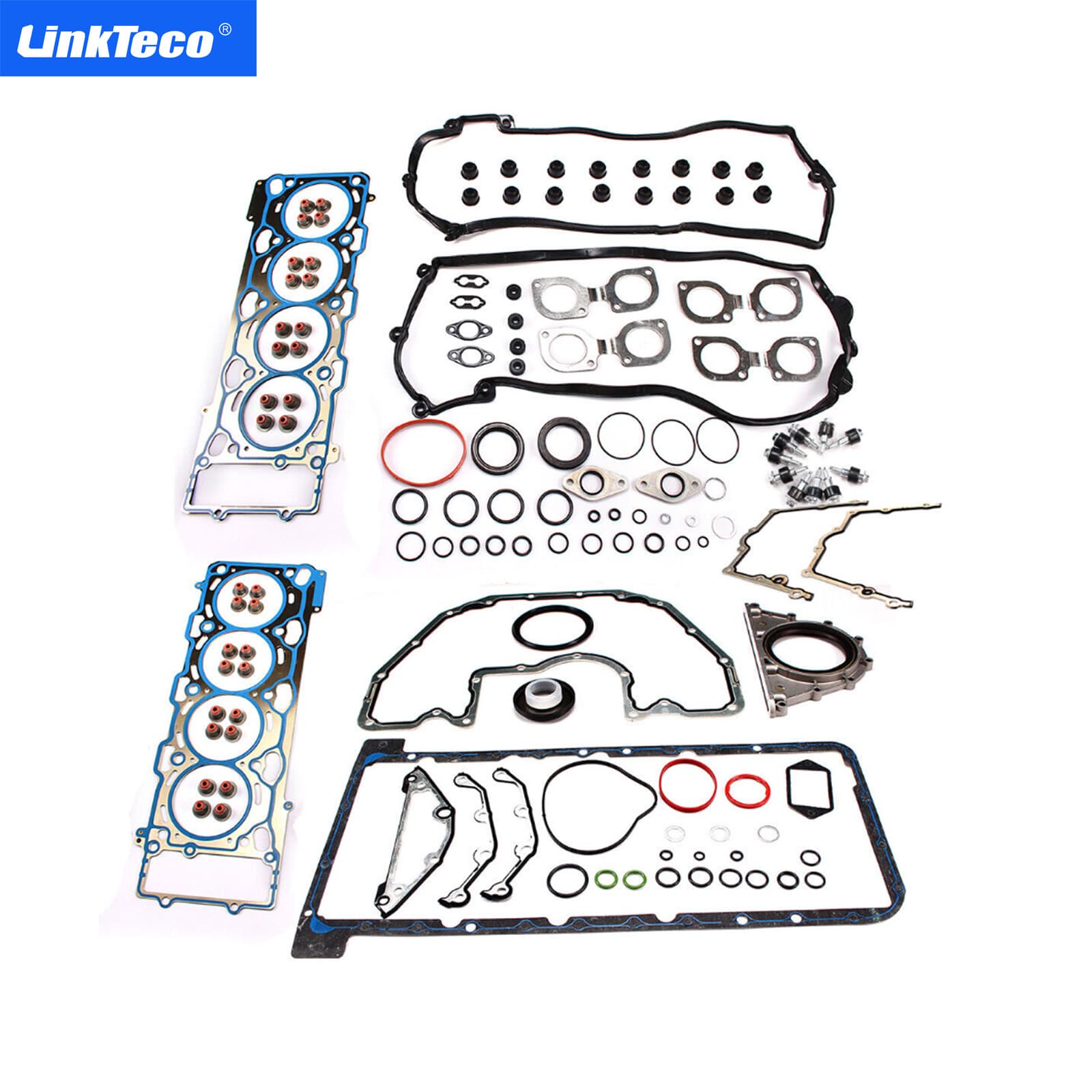 Cylinder Head Gasket with Oil Pan Gasket Set for BMW 545i E60 645Ci E63 4.4L