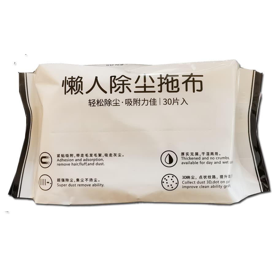 30-Pack Disposable Simplified Chinese Electrostatic Floor Dust Paper, Dust-Adhesive Mop Replacement Paper, Manufacturer Wholesale