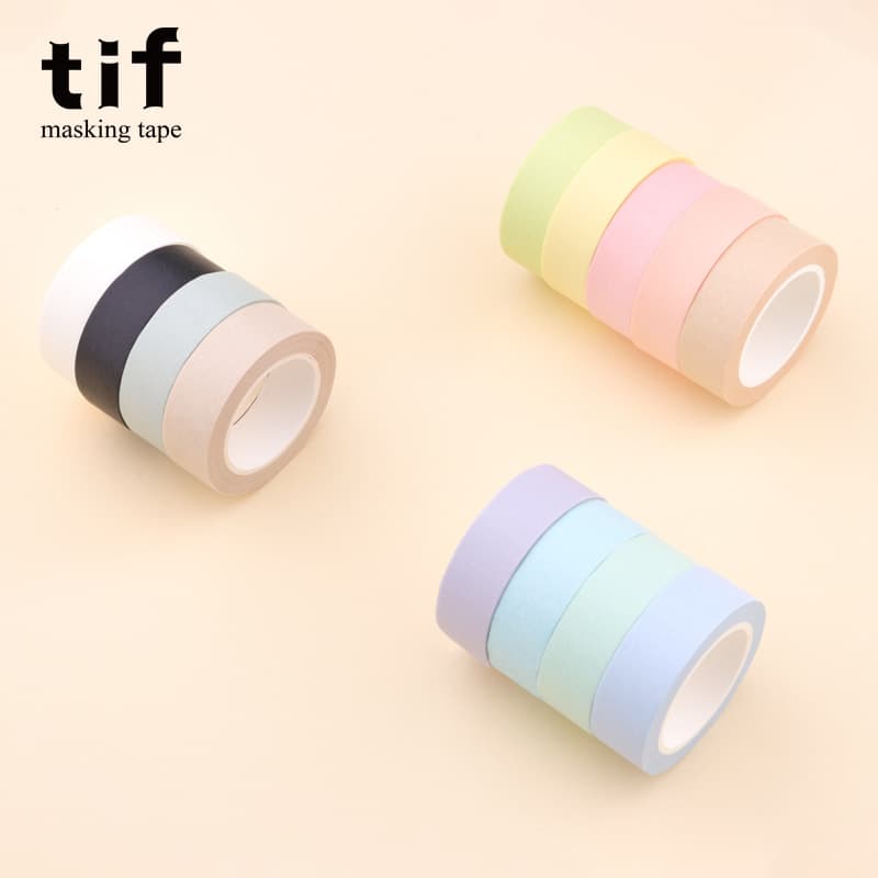 Plain Washi Tape, No Residue, Stationery Tape, Journaling Tape