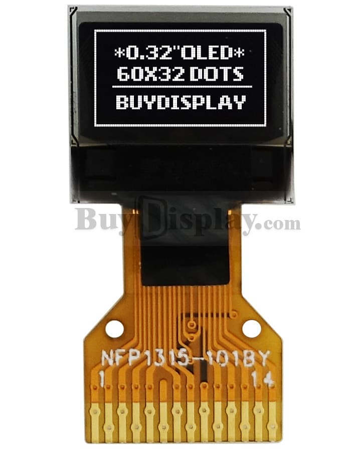 White 0.32-inch OLED Display/Display Module/60x32 Dot Matrix/IIC/SPI Interface/SSD1315