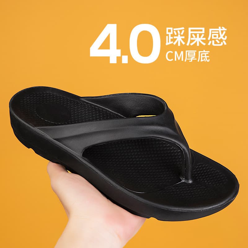 Cross-border Flip Flops Men's EVA Thick Sole Sandals Summer Couple Toe Separator Slippers Simple Beach Shoes Wholesale