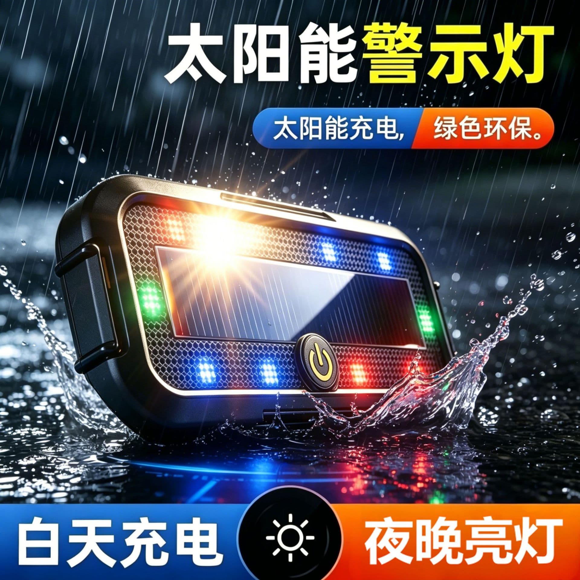 Aircraft Strobe Light Solar Motorcycle Electric Vehicle Cruise Car Alarm Grille Flowing Light Breathing Warning