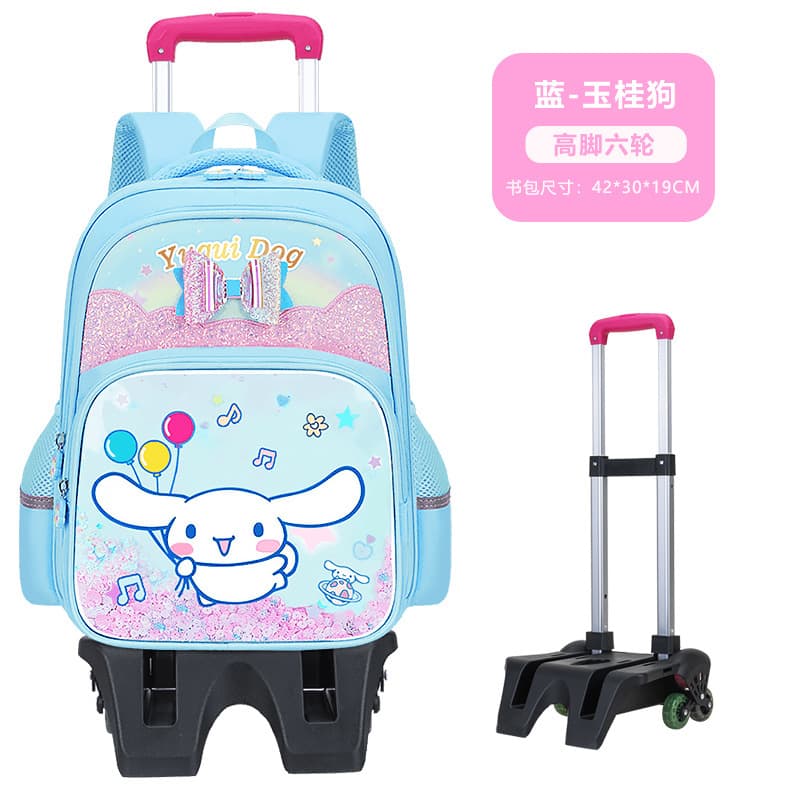 Trolley Backpack for Elementary School Girls 2026 New Kids Bag Lightweight Large Capacity Grades 1-6 Double Shoulder Backpack