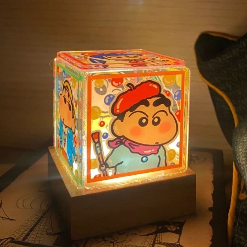Crayon Shin-chan Night Light, Sleep Companion Lamp, Mood Light - DIY Gift for Couples and Best Friends' Birthdays, Acrylic Sheet, Instagram Style
