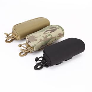 Tactical Outdoor Portable Eyeglass Pouch Protective Case Nylon Hard Shell Glasses Case Molle System Camouflage Bag