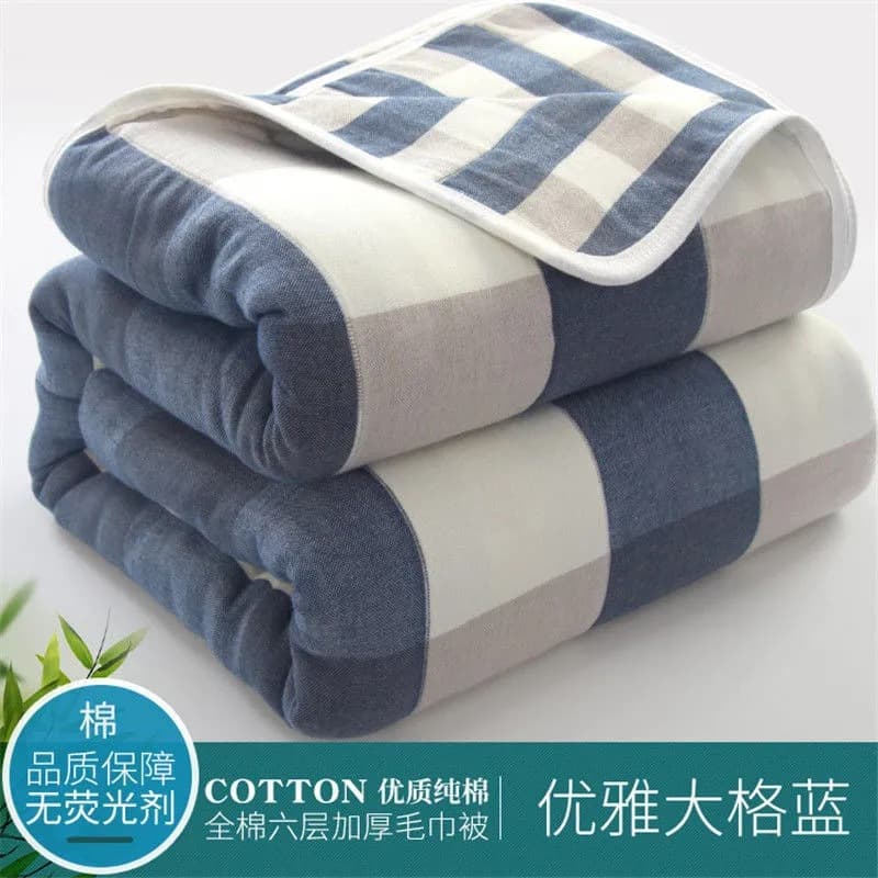 Six-layer gauze towel blanket, pure cotton summer single/double towel blanket for children and babies, nap blanket, summer cool quilt