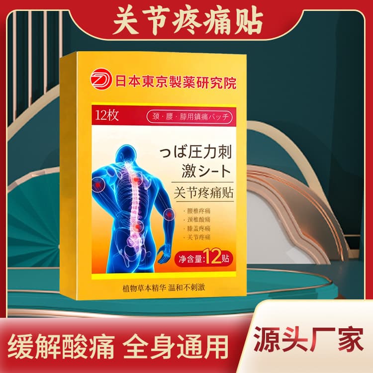 Japanese Joint Pain Patch with Warm Sensation for Lumbar Disc and Joint Health Care, Available for Wholesale with Full Range Packaging