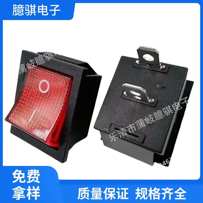 Supply KCD4 Medium Two Feet Size 25x31 Transparent Red Cover Rocker Switch High Current