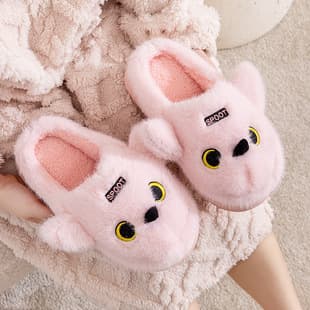 Qidashun New Autumn and Winter Cotton Slippers Indoor and Outdoor Plush Cotton Shoes Warm Women's Thickened Cute Cotton Slippers Wholesale