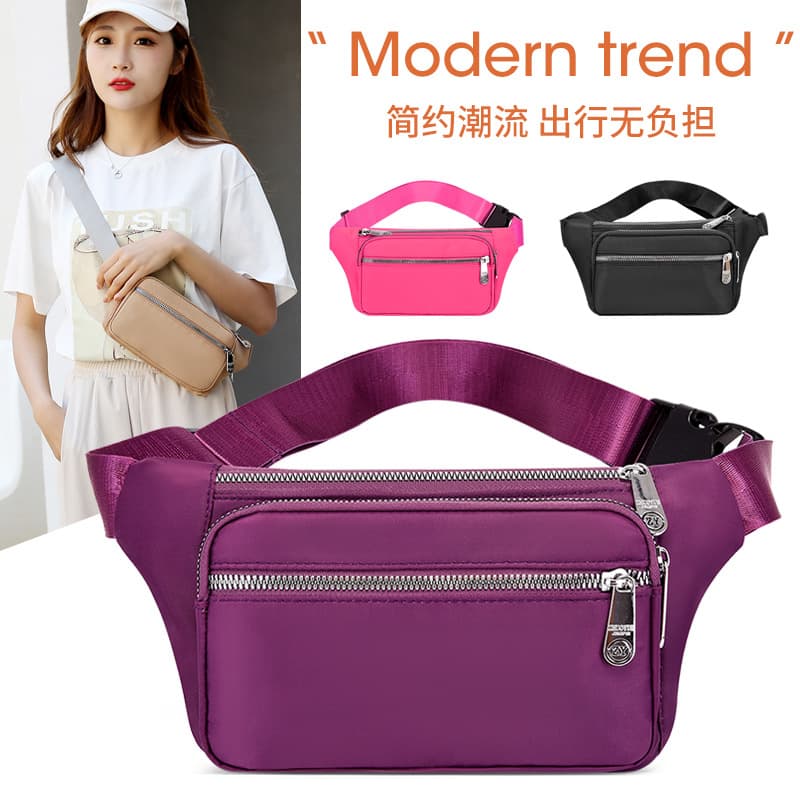 New Unisex Waist Bag Custom Logo, Korean Style Casual Versatile Single Shoulder Crossbody Bag, Outdoor Cycling Sport Chest Pack