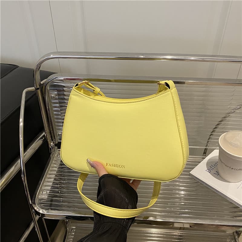 Solid Color Large Capacity New Arrival Elegant 2025 Stylish Simple Shoulder Underarm Crossbody Bag for Women
