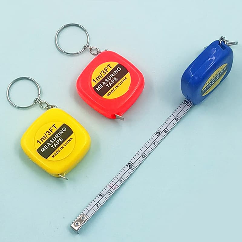 Mini 1M Tape Measure for Clothing, Home Tailor Tape, Portable Keychain 1M Small Steel Tape, Pull Tape Measuring Ruler