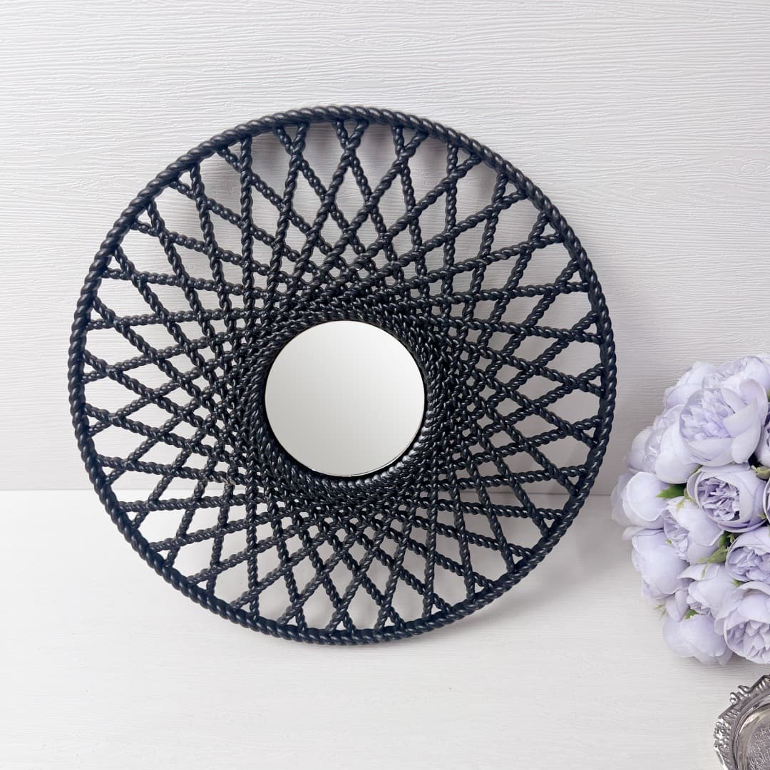 Antique black and gold decorative mirror Xuanguang sofa background decorative hanging mirror manufacturer wholesale supply round creative mirror