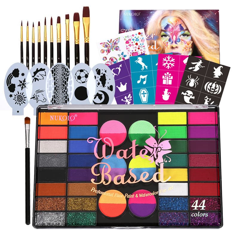 Cross-border 44-color water-soluble face painting paint for Christmas children's face painting, Halloween face paint