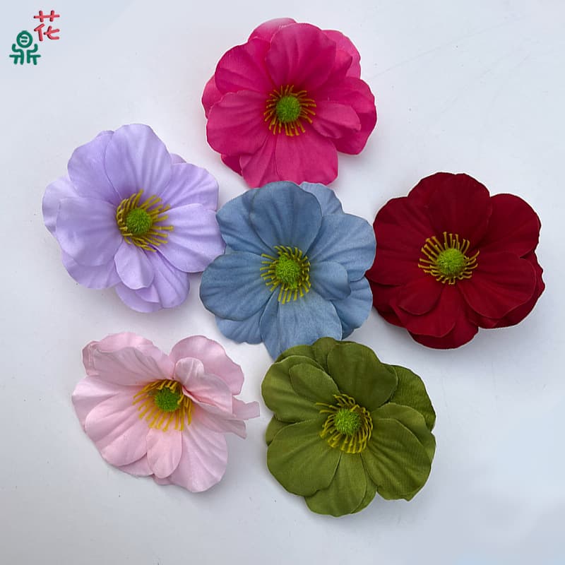 Butterfly flower head, colorful small flowers, wedding decoration and scene setting artificial flowers, factory wholesale soft decoration fake flowers