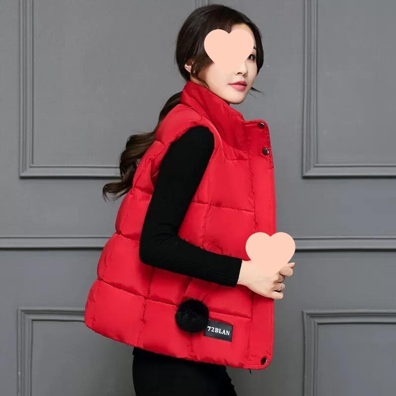 Versatile Fashion Trendy Korean-Style Vest Casual Sleeveless Outdoor Warm Vest for Women