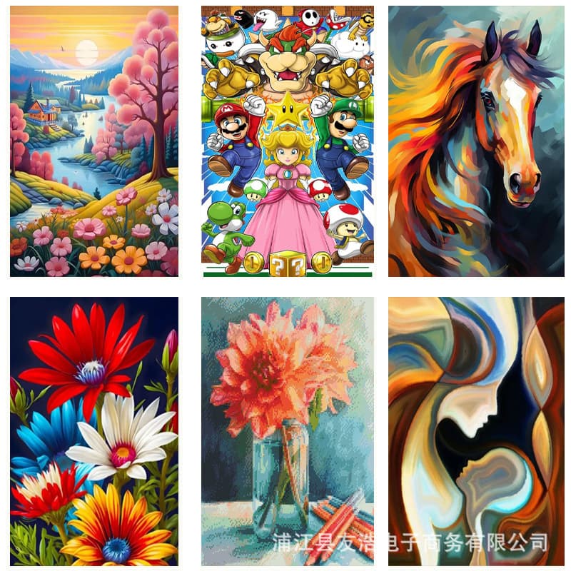 New 5D Diamond Painting Kit DIY Diamond Art Cross Stitch Home Decoration Hot Selling Wholesale