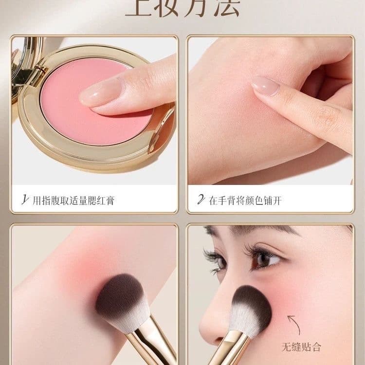 Blush Brush Sloped Blush Cream Brush Multi-purpose Makeup Artist Contour Brush Liquid Stippling Brush Portable Soft