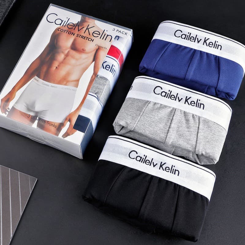 Men's Cotton Boxer Briefs, Plain Underwear, Four-Corner Shorts, Cross-Border Micro Business, Shopee, AliExpress, Amazon