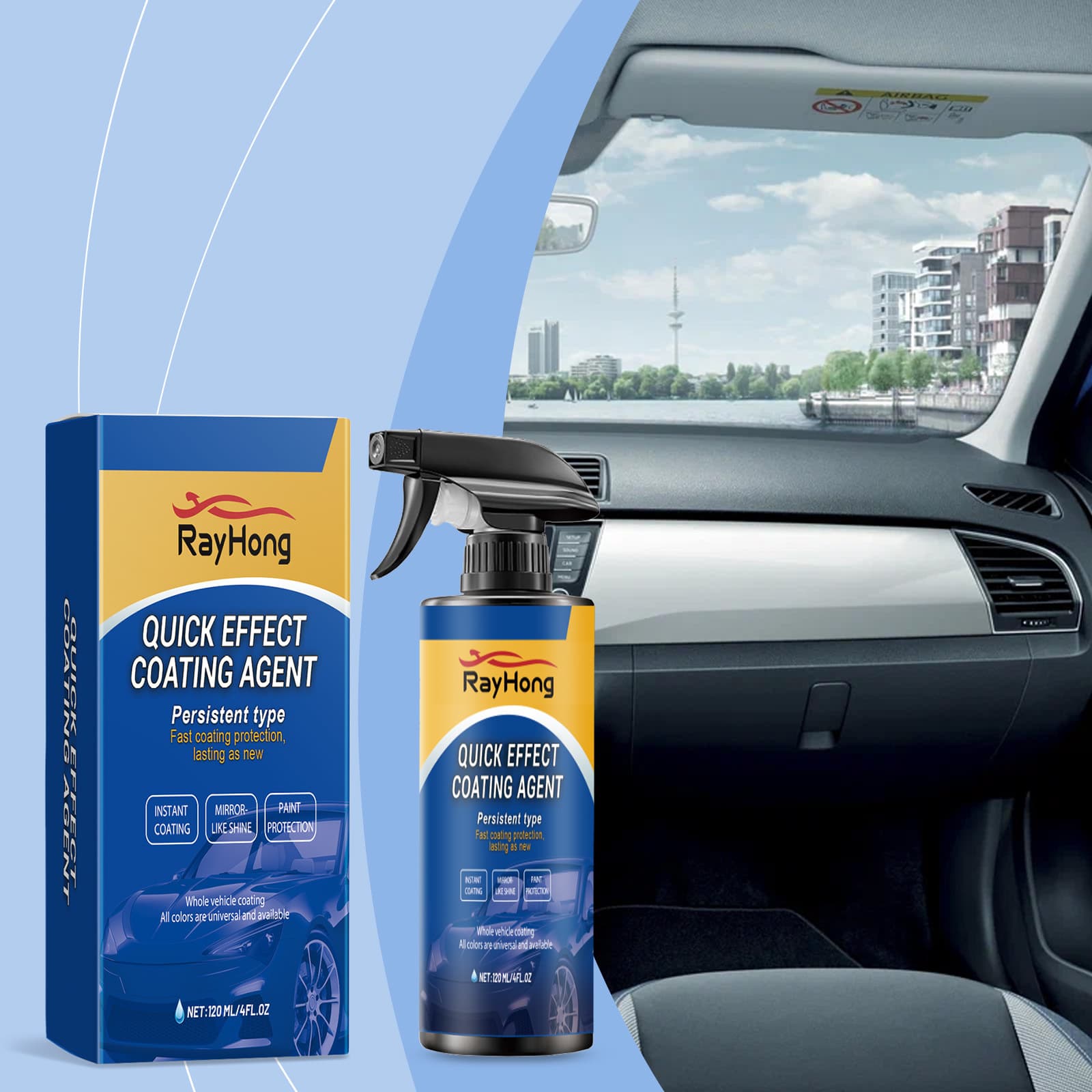 RAYHONG Car Coating Spray Car Care Renovation Repair Paint Wax Spray Coating Sealant