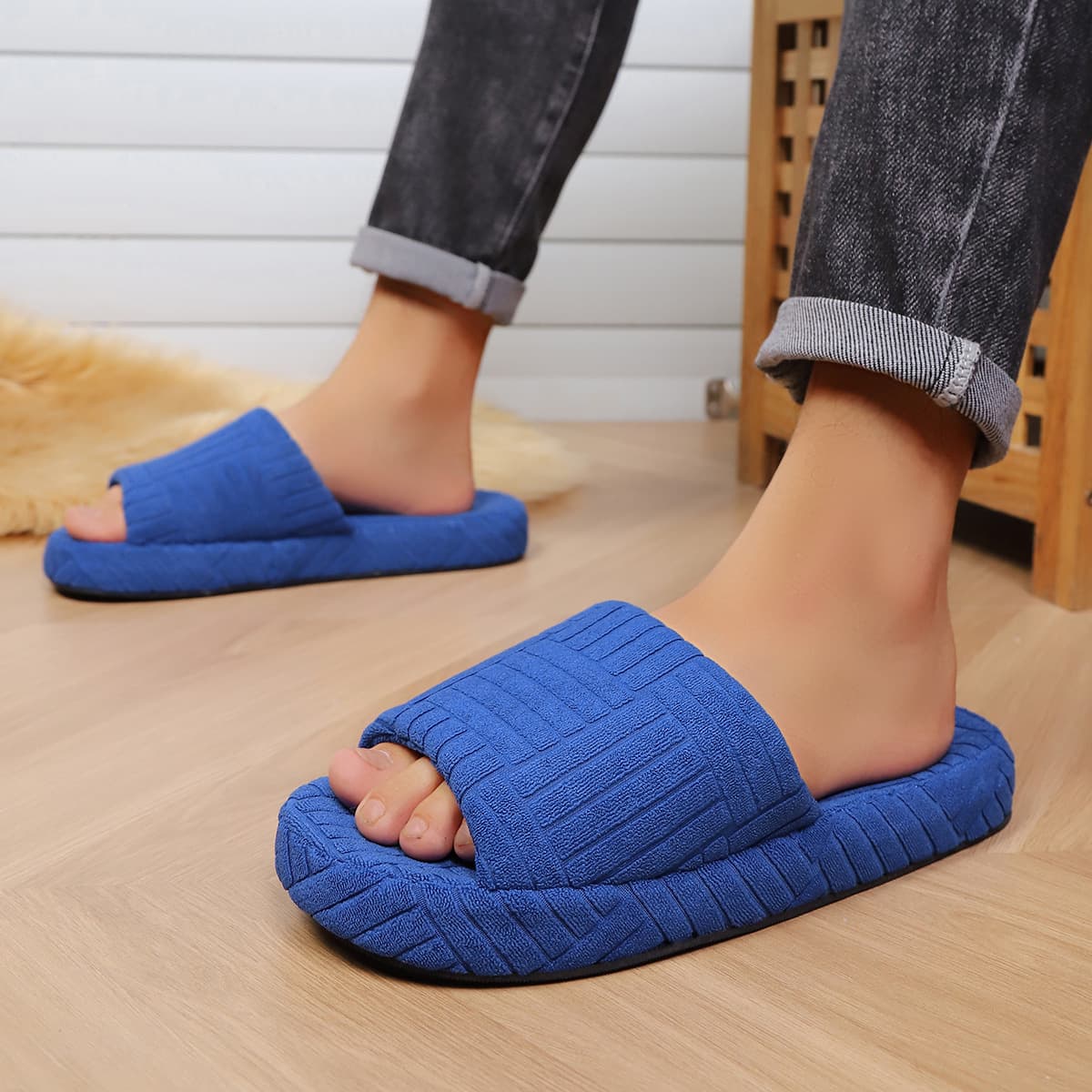 Thickened Non-Slip Home Slippers for Men and Women Indoor Floor Socks Couple Basin Slippers