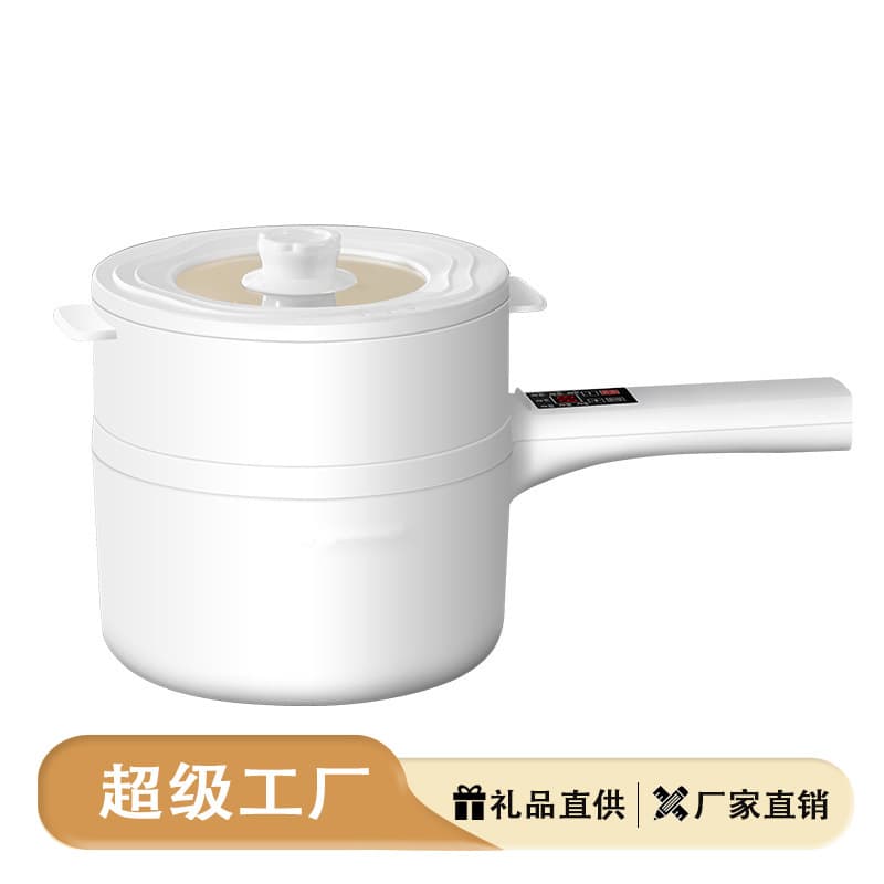 Chigo Electric Cooking Pot, Household Dormitory Noodle Cooker, Smart Timer Multi-functional Small Electric Hot Pot