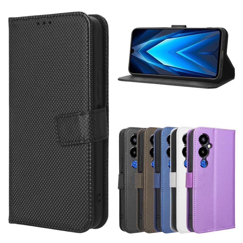Compatible with Tecno Pova 4/LG7n Phone Case, Pova 4 Pro/LG8n Phone Leather Cover with Diamond Pattern and Card Slot
