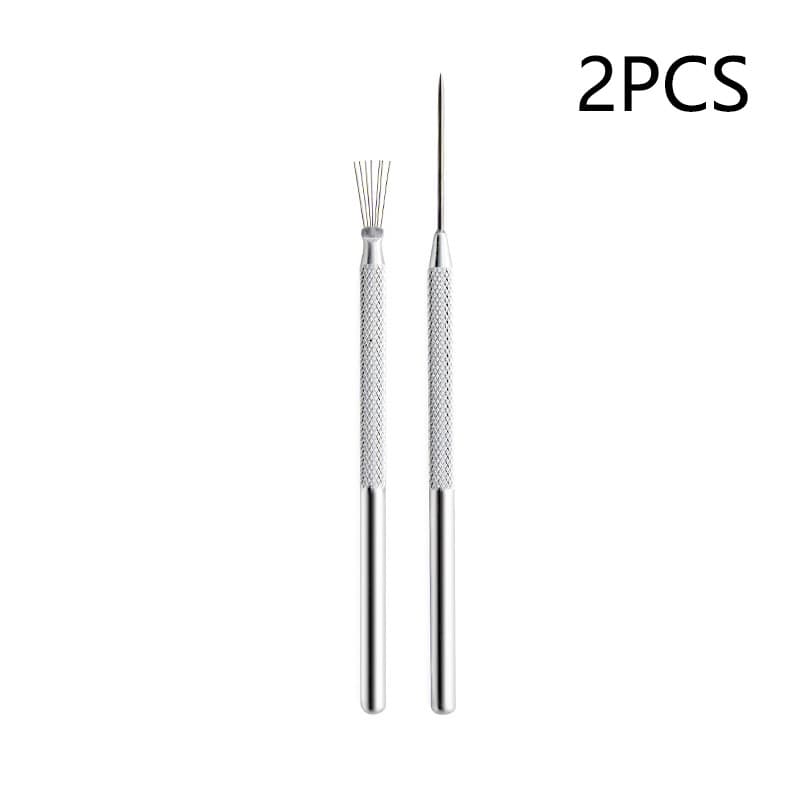 Two-Piece Set Aluminum Brush Clay Tools Soft Earthenware Sculpture Making Auxiliary Shaping Detail Needle Clay Modeling Tools