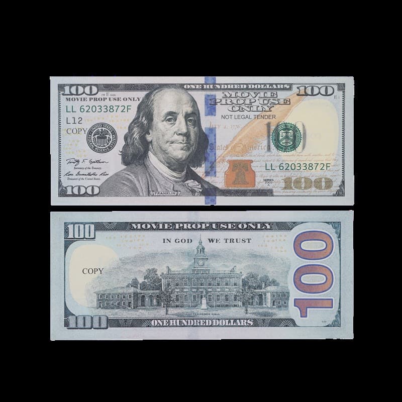 USD Euro Coin Wallet Canvas Cross-border Banknote Foreign Currency Creative Short Thin Money Clip Practice Banknote
