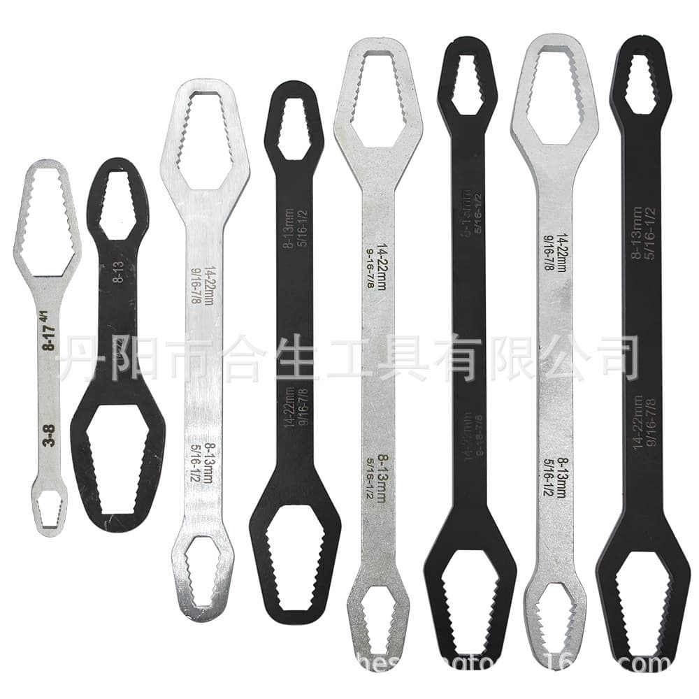 Multi-Function Double-Ended Wrenches, 8-22mm Hex Double-Ended Spanners for Various Diameter Screws and Nuts