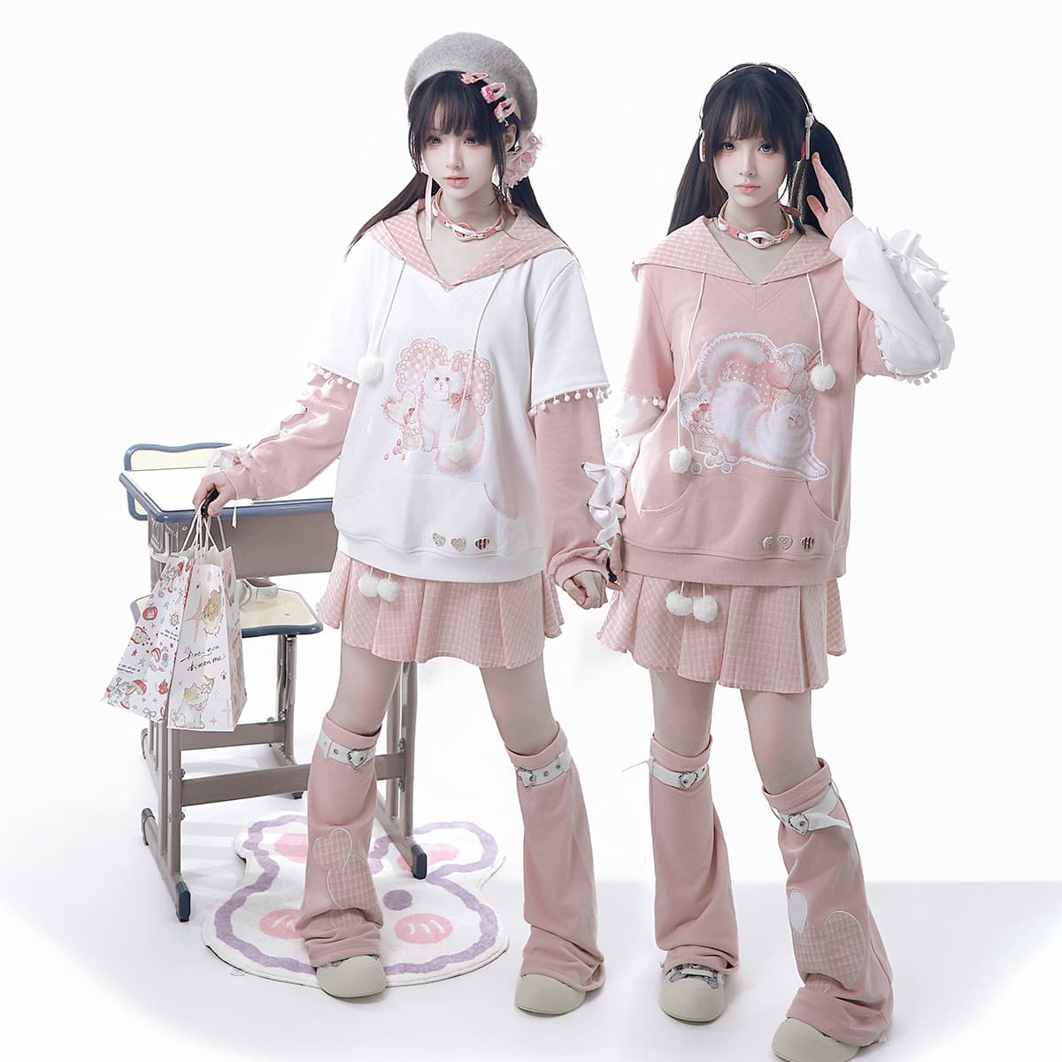 Xiong Dou Jiang Original Cat Diary Lolita Women's Lolita Top Skirt Daily Cute Set 7399