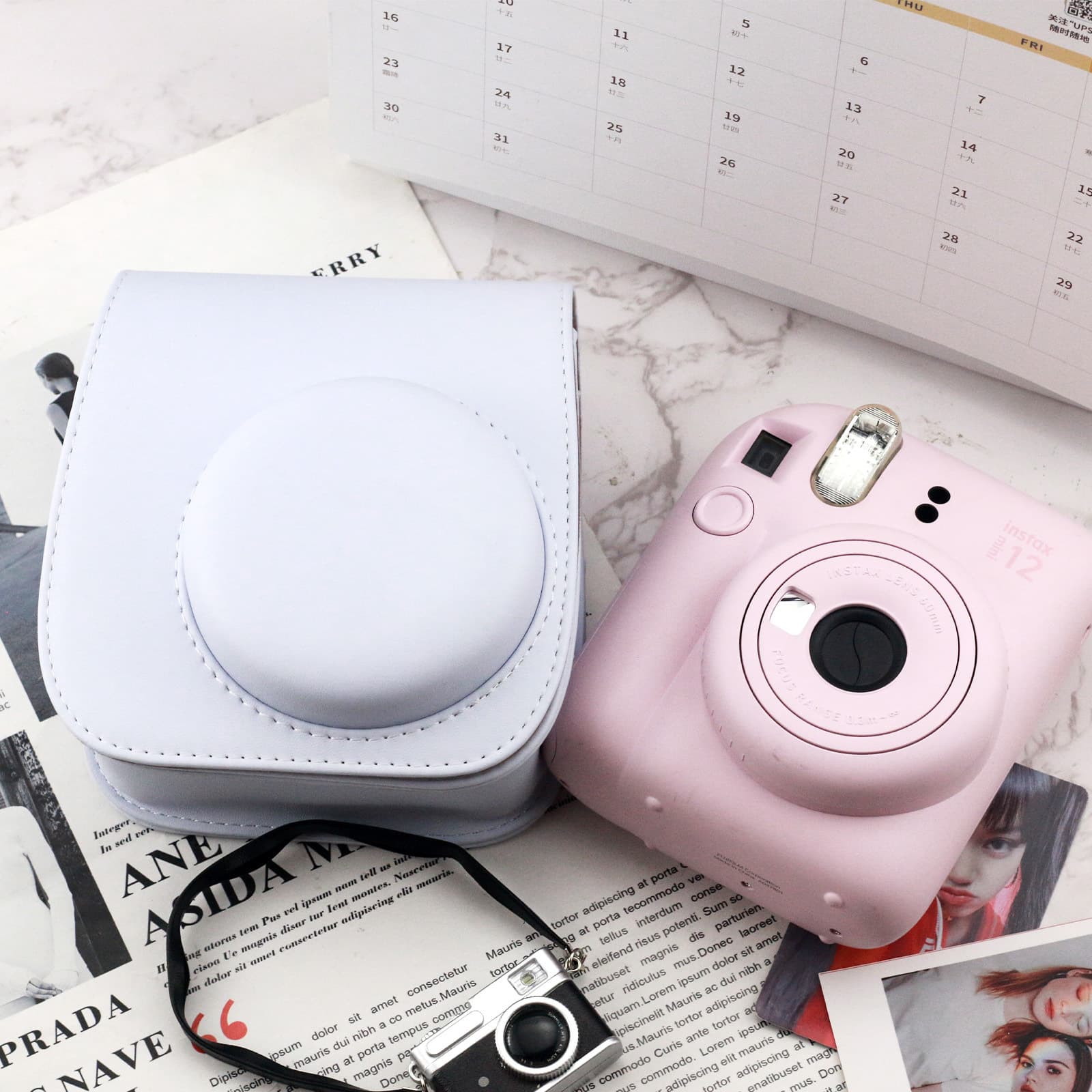 New Fujifilm Instax Mini 8/9/11/12 Solid Color Universal Magnetic Camera Case / Camera Matching Storage Bag