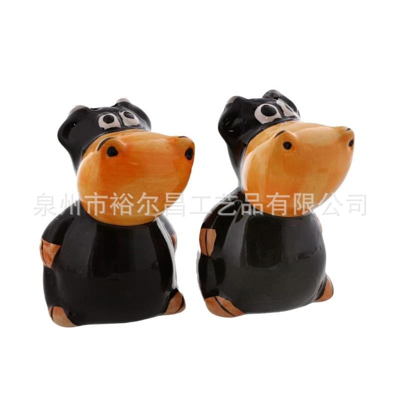 Ceramic Salt and Pepper Shakers Ceramic Painted Animal Rhino Shaker Salt Shaker Pepper